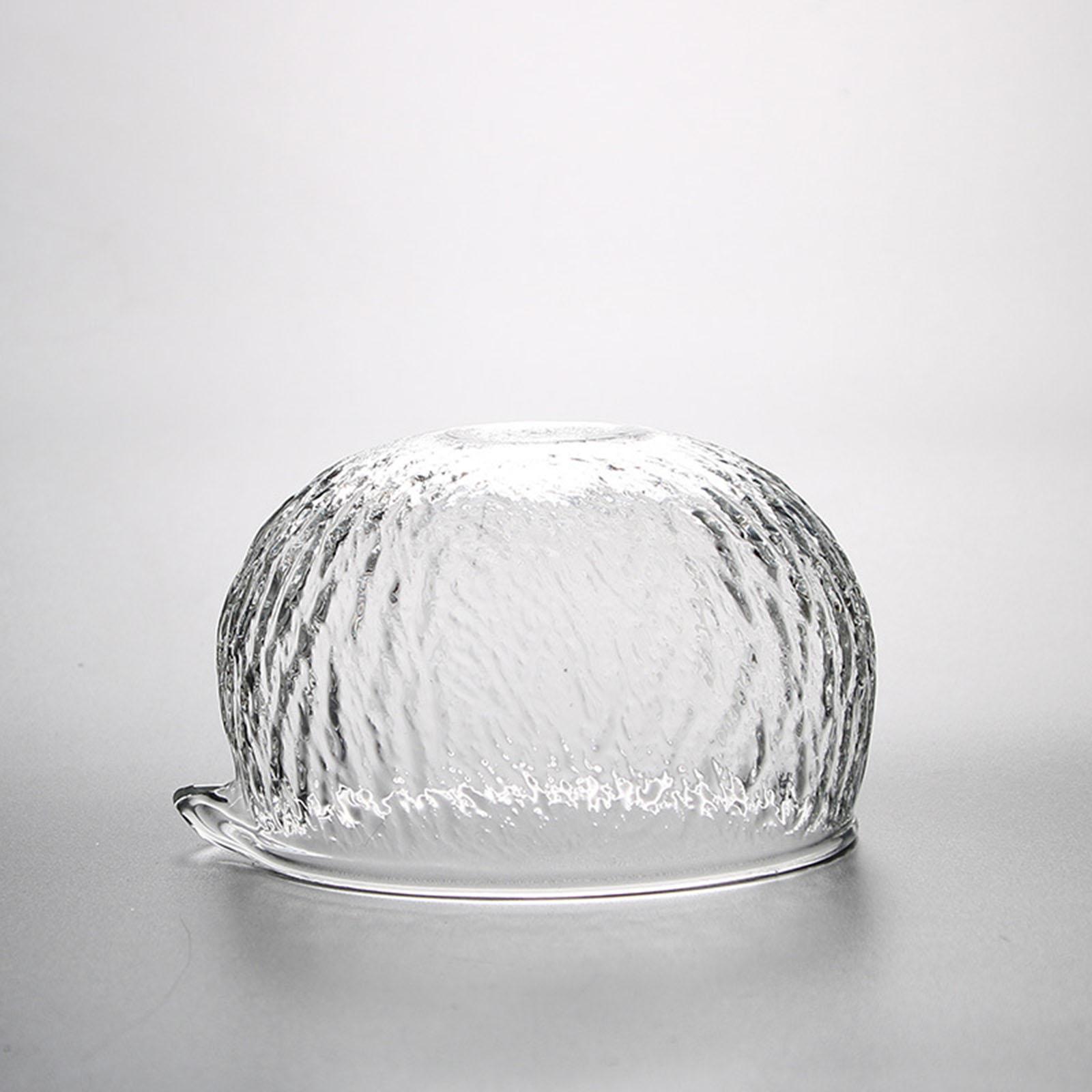 Coffee Tea Mix - Handcrafted Transparent Glass Matcha Bowl Hammered