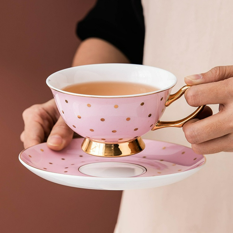 Ceramic Pink Coffee Mugs with  - Coffee Tea And Sugar Set ulasan dan harga