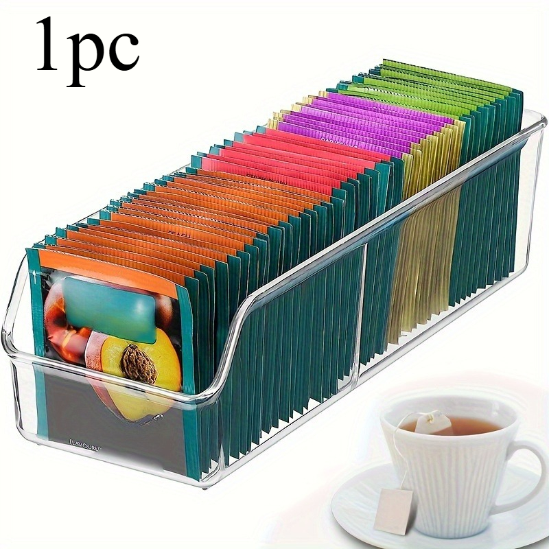 1pc Clear Tea Bag Organizer Bo - Coffee Tea And Sugar Canisters ulasan dan harga