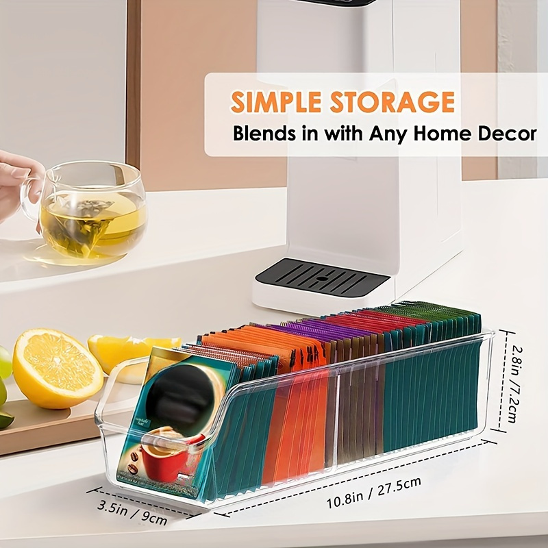 1pc Clear Tea Bag Organizer Bo - Coffee Tea And Sugar Canisters ulasan dan harga