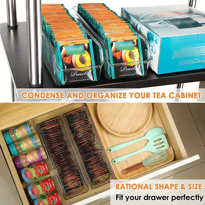 1pc Clear Tea Bag Organizer Bo - Coffee Tea And Sugar Canisters ulasan dan harga