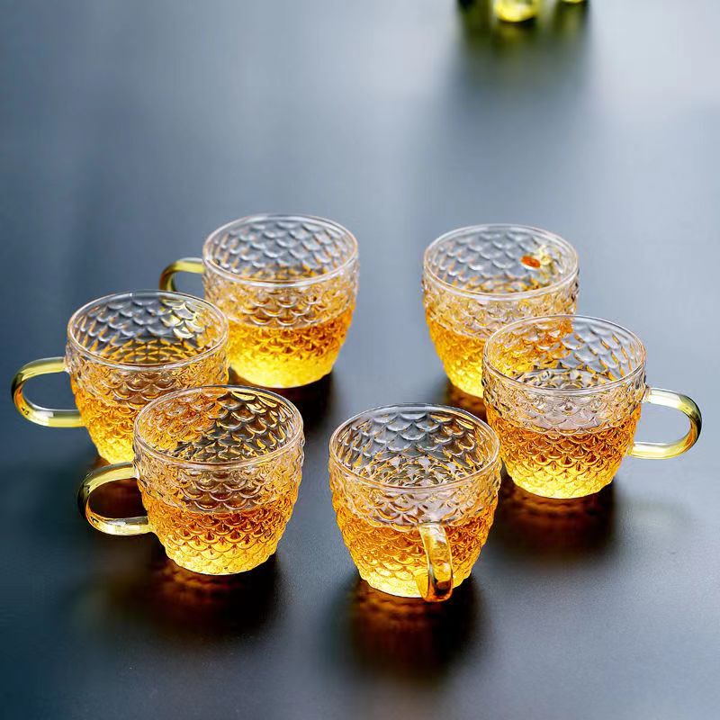 Glass Tea Cups small Cups Home - Coffee Tea And Sugar Set ulasan dan harga