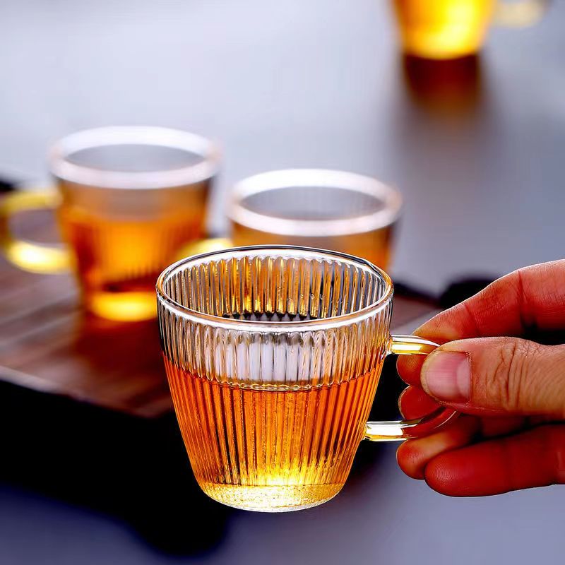 Glass Tea Cups small Cups Home - Coffee Tea And Sugar Set ulasan dan harga