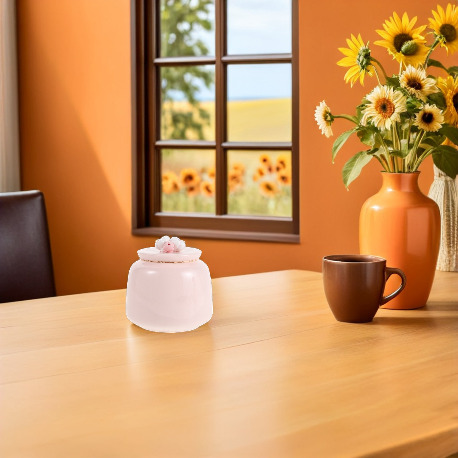 Ceramic Tea Jar Pink Porcelain - Coffee Tea And Sugar Canisters ulasan dan harga