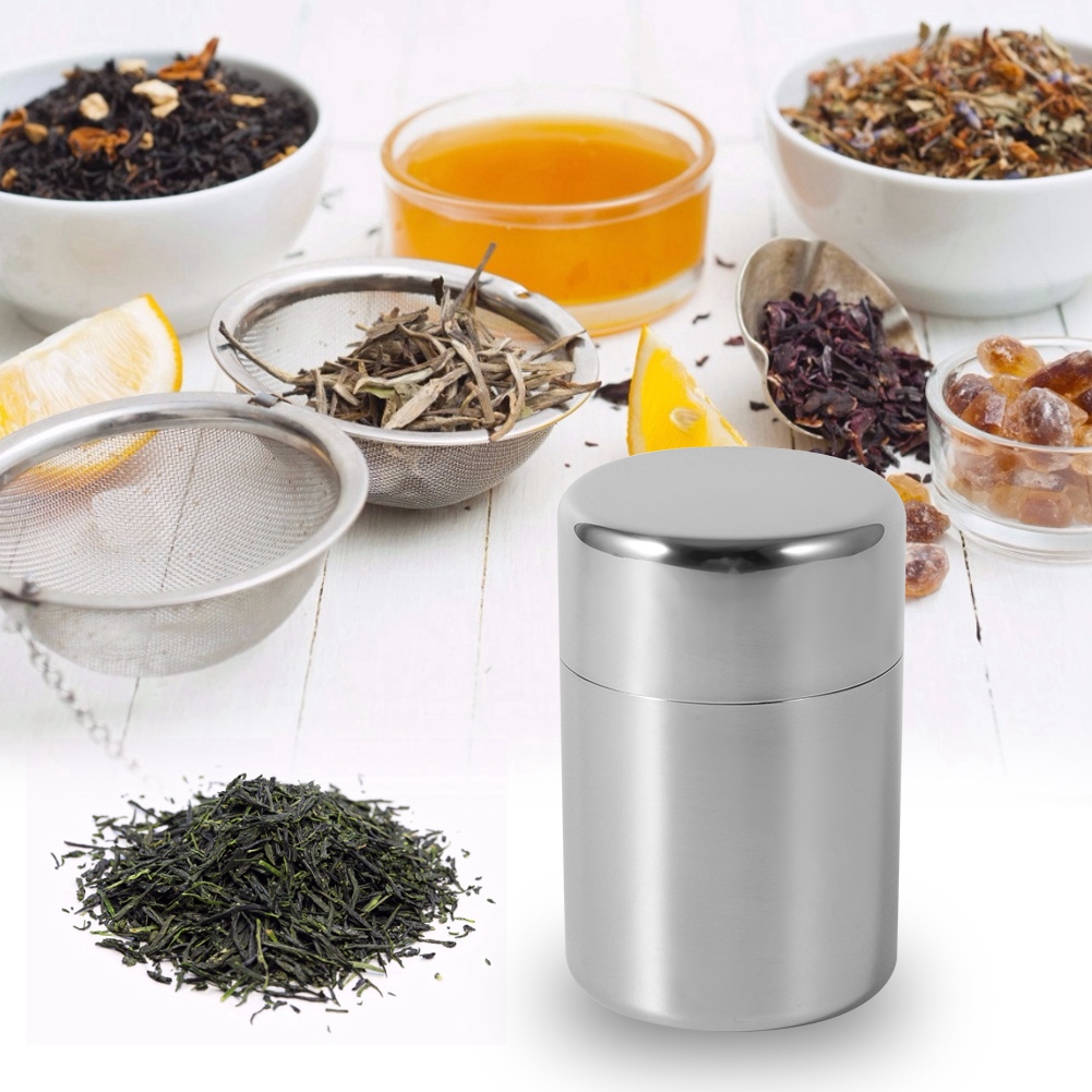 Stainless Steel Tea Tins Canis - Coffee Tea And Sugar Canisters ulasan dan harga