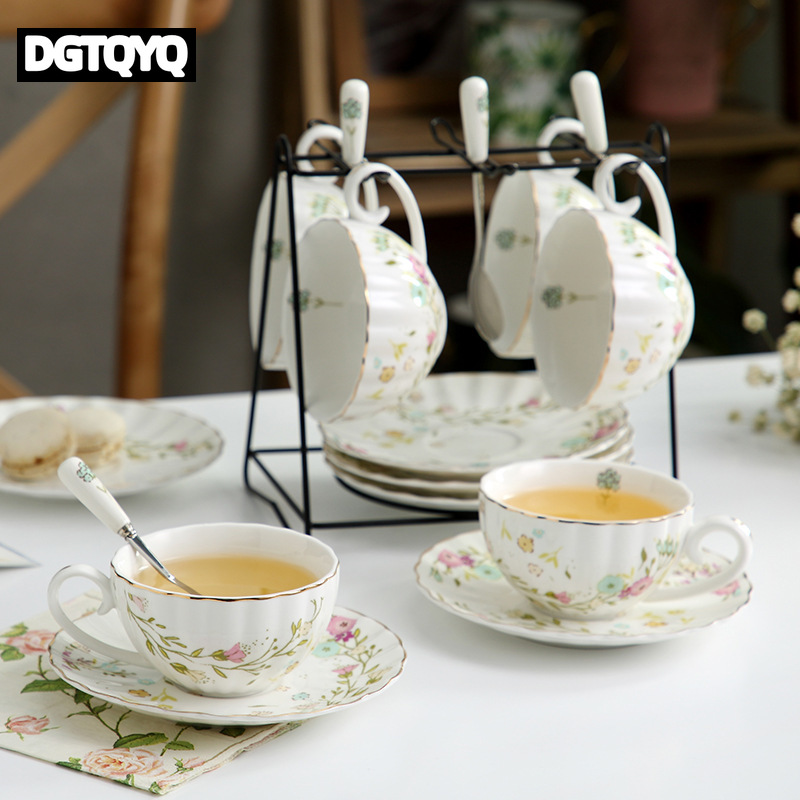 2Pcs Vintage Floral Ceramic Co - Coffee Tea And Sugar Set ulasan dan harga