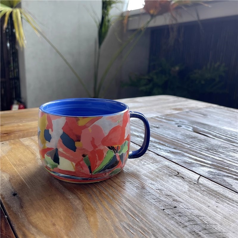 Oil Painting Ceramics Mugs cof - Best Tea Coffee ulasan dan harga