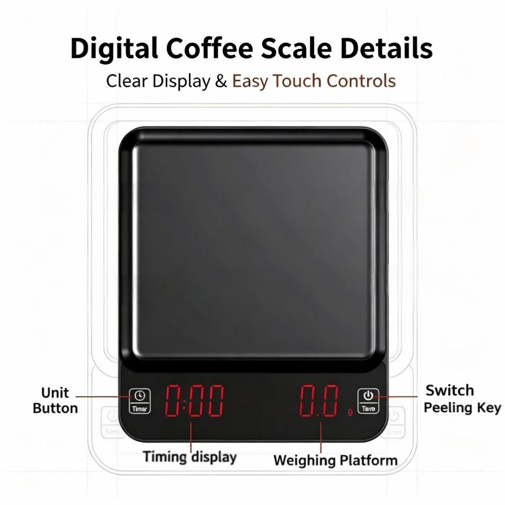 3kg/0.1g High Precision Digita - Coffee & Tea Ken'S House ulasan dan harga