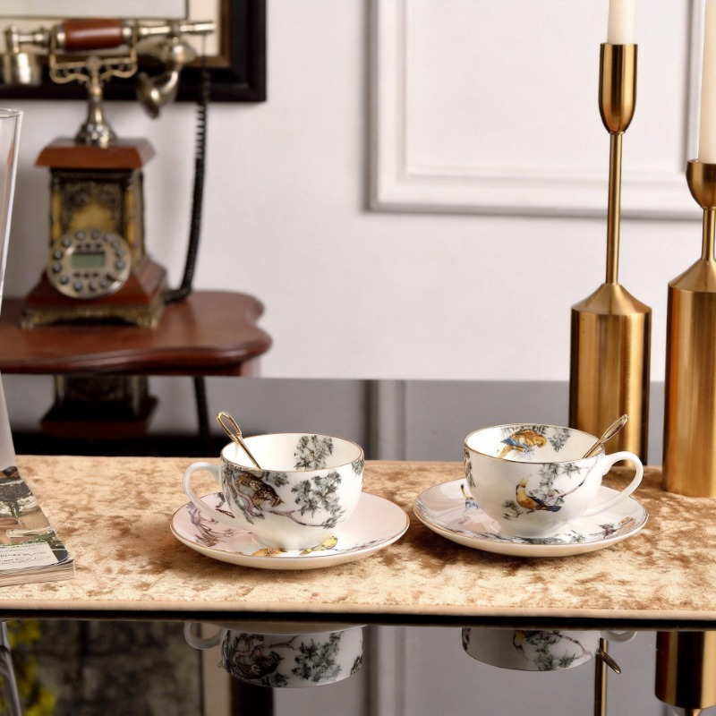 Retro British Bone China Jungl - Coffee Tea Love ulasan dan harga