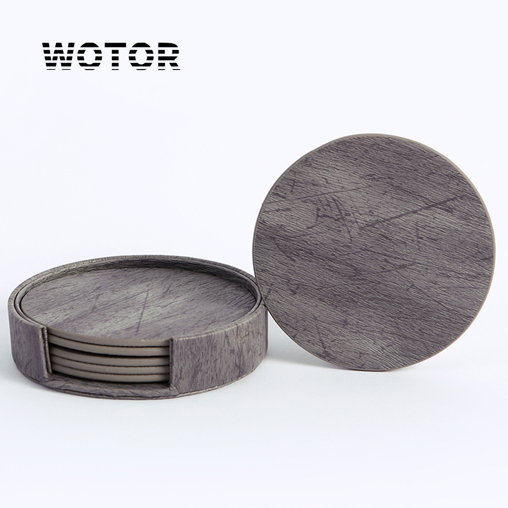 WOTOR 6PCS/Lot Circle Wood Gra - Coffee Tea Mix ulasan dan harga