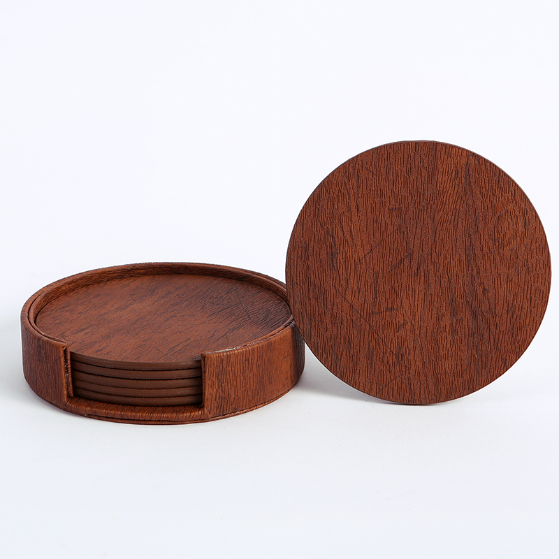 WOTOR 6PCS/Lot Circle Wood Gra - Coffee Tea Mix ulasan dan harga