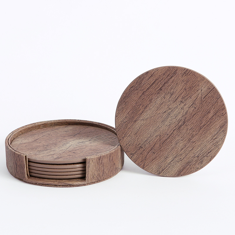 WOTOR 6PCS/Lot Circle Wood Gra - Coffee Tea Mix ulasan dan harga