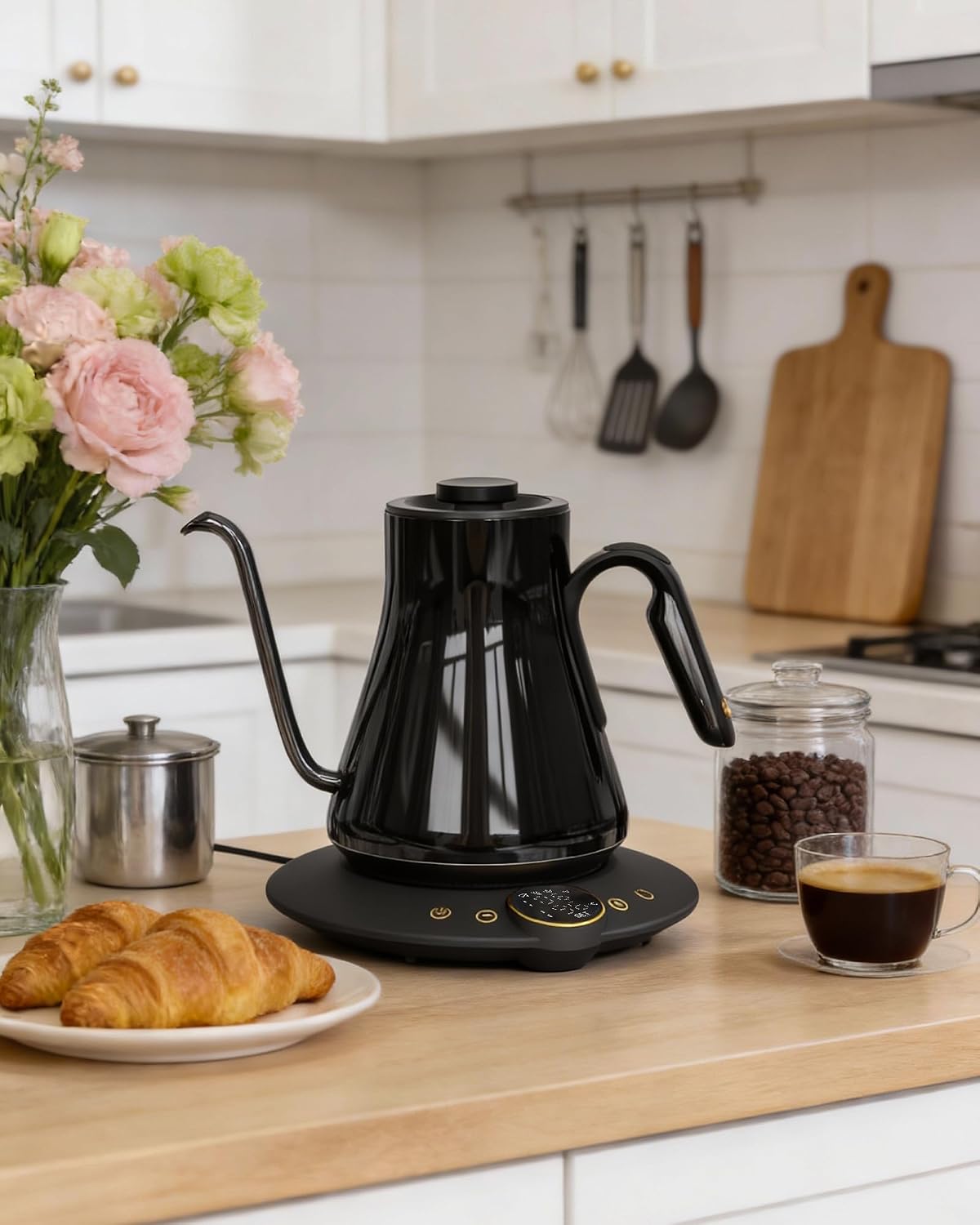 Gooseneck Electric Kettle, ±1° - Coffee Tea Brew ulasan dan harga