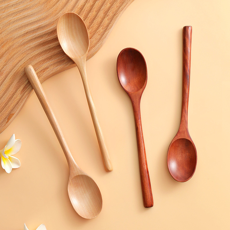1pc Wooden Spoon Tableware Kit - Tea Coffee Utensils ulasan dan harga