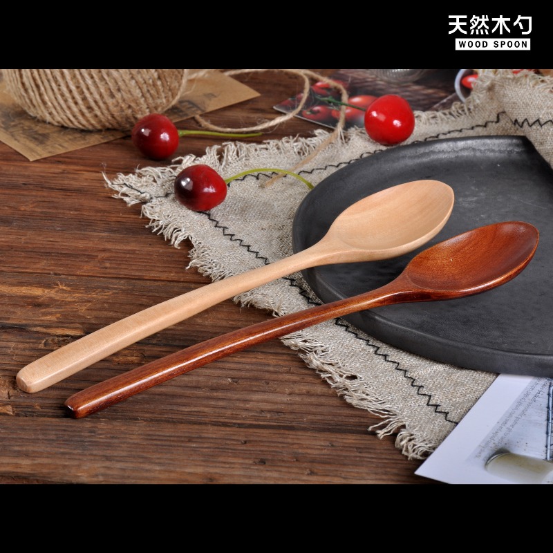 1pc Wooden Spoon Tableware Kit - Tea Coffee Utensils ulasan dan harga