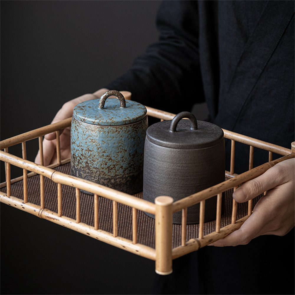 Ceramic Tea Caddy Sealed Jar S - Coffee Tea And Sugar Canisters ulasan dan harga