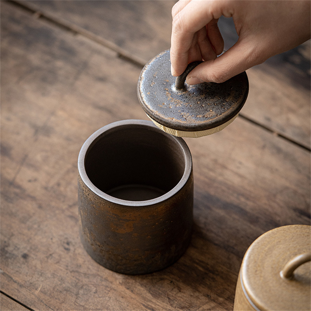 Ceramic Tea Caddy Sealed Jar S - Coffee Tea And Sugar Canisters ulasan dan harga