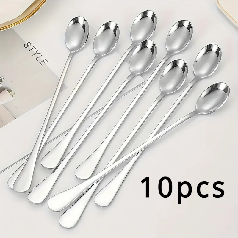 Stainless Steel 1/10pcs Long H - Tea Coffee Utensils ulasan dan harga