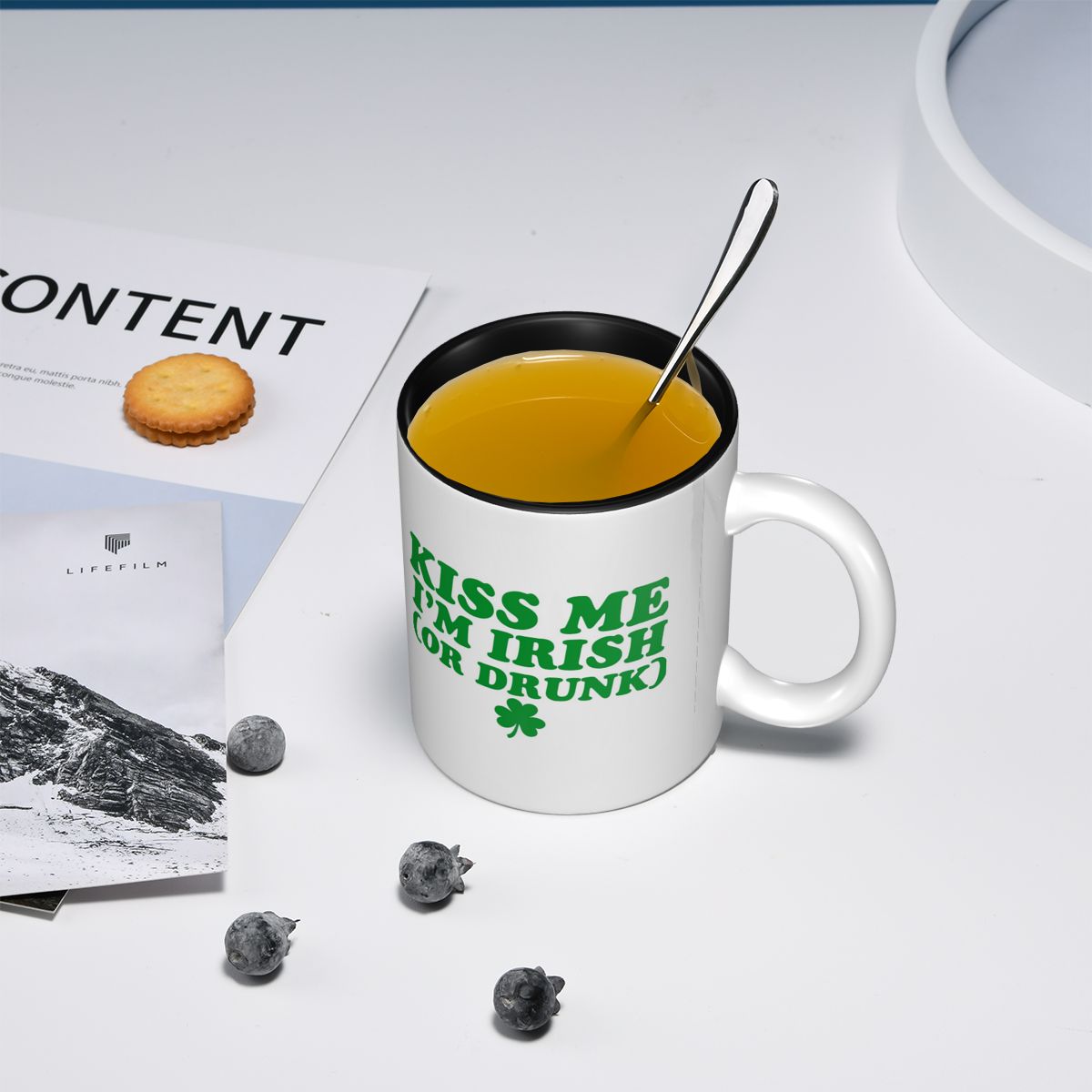 Kiss Me I'm Irish Mug Funny Ce - Coffee Tea With Me ulasan dan harga