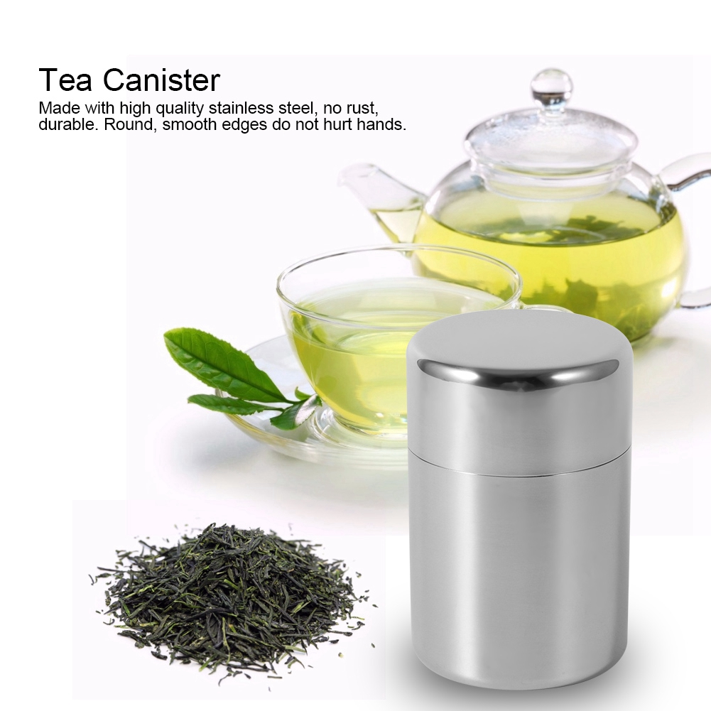 Stainless Steel Tea Leaf Tins  - Coffee Tea And Sugar Canisters ulasan dan harga