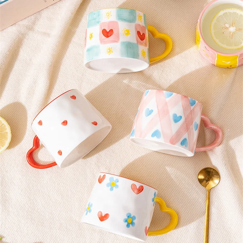Ceramic Mug Creative Cute Hand - Coffee Tea Love ulasan dan harga