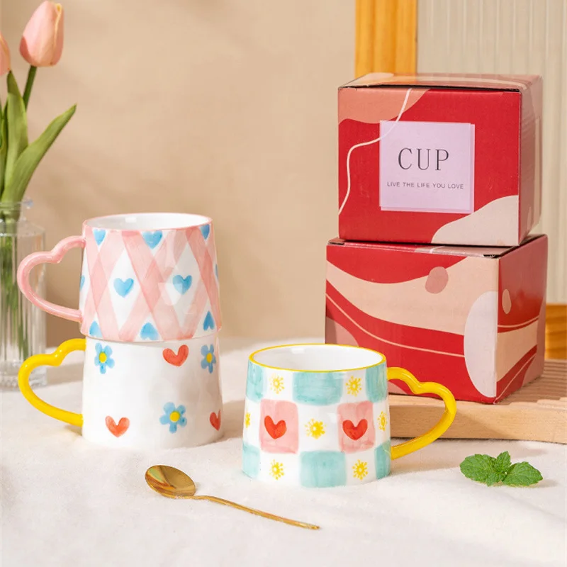 Ceramic Mug Creative Cute Hand - Coffee Tea Love ulasan dan harga