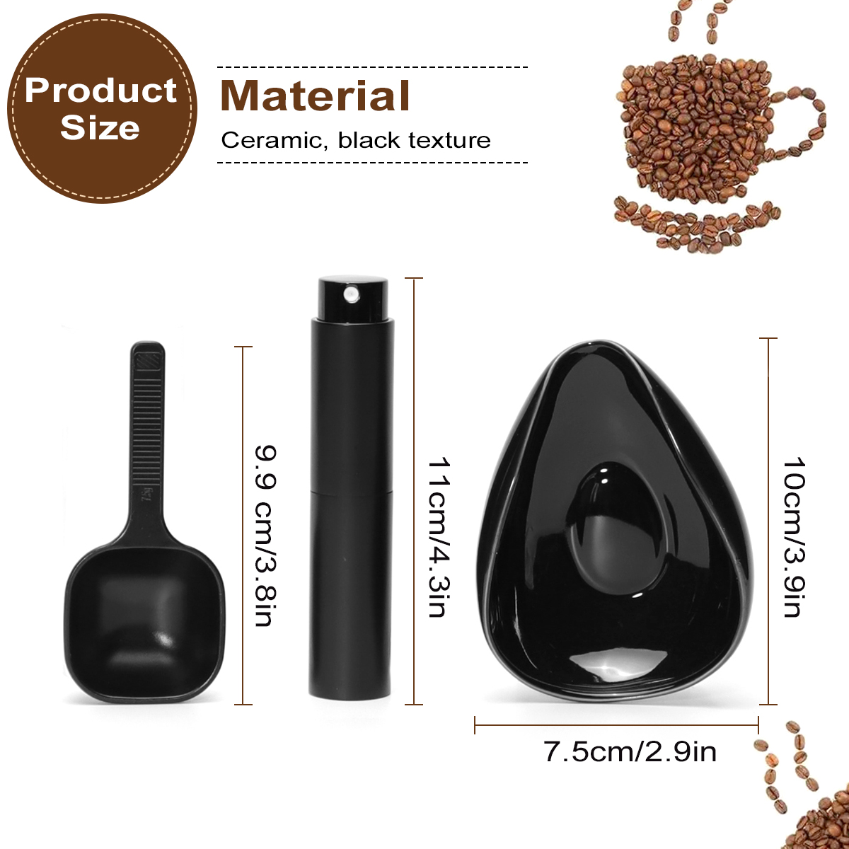 Leeseph Coffee Bean Dosing Cup - Coffee Tea And Sugar Set ulasan dan harga