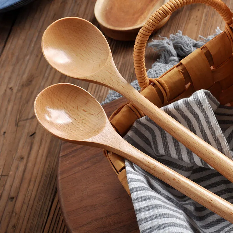 1pcs Wooden Spoon Tableware Ki - Tea Coffee Utensils ulasan dan harga