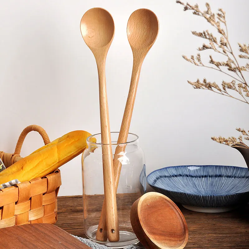 1pcs Wooden Spoon Tableware Ki - Tea Coffee Utensils ulasan dan harga