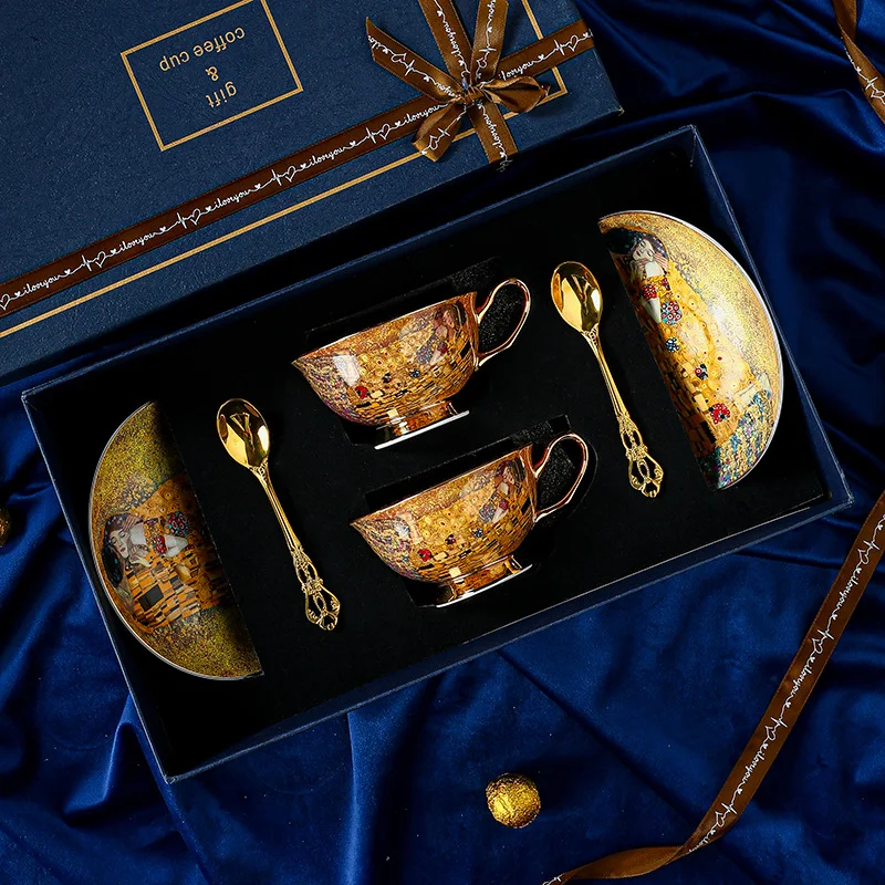 Royal Baroque Style Bone China - Coffee Tea And Sugar Set ulasan dan harga
