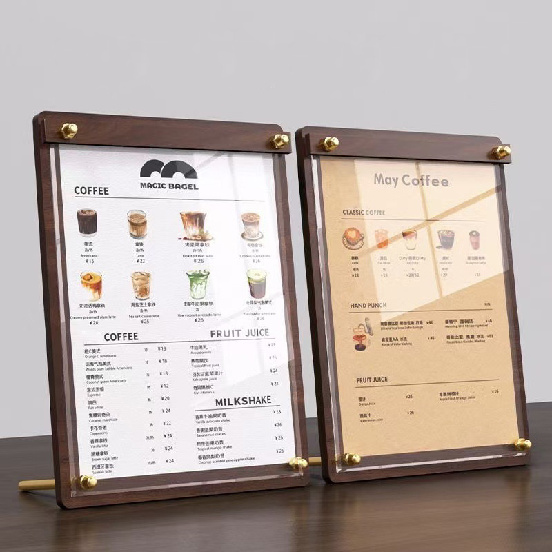 Custom A4/A5 Acrylic Wood Grai - Coffee Tea Mix ulasan dan harga
