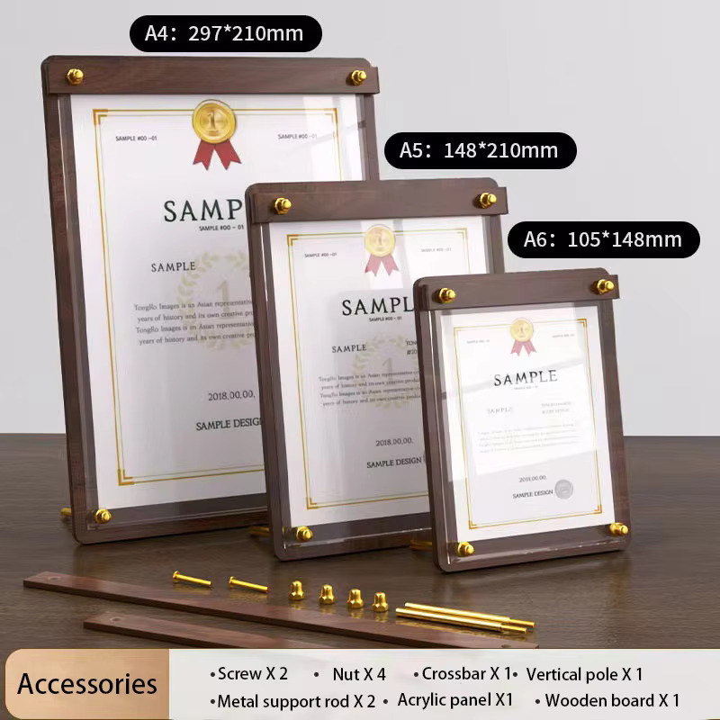 Custom A4/A5 Acrylic Wood Grai - Coffee Tea Mix ulasan dan harga