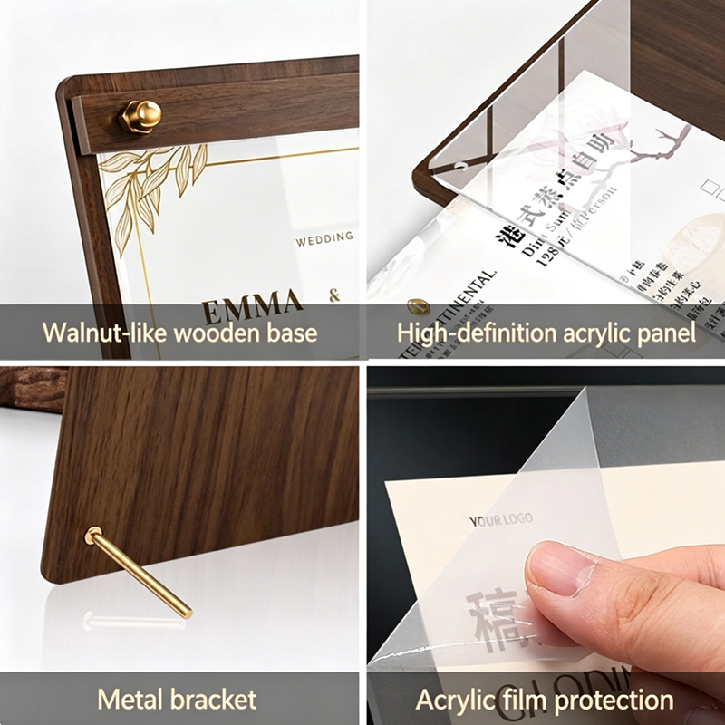 Custom A4/A5 Acrylic Wood Grai - Coffee Tea Mix ulasan dan harga