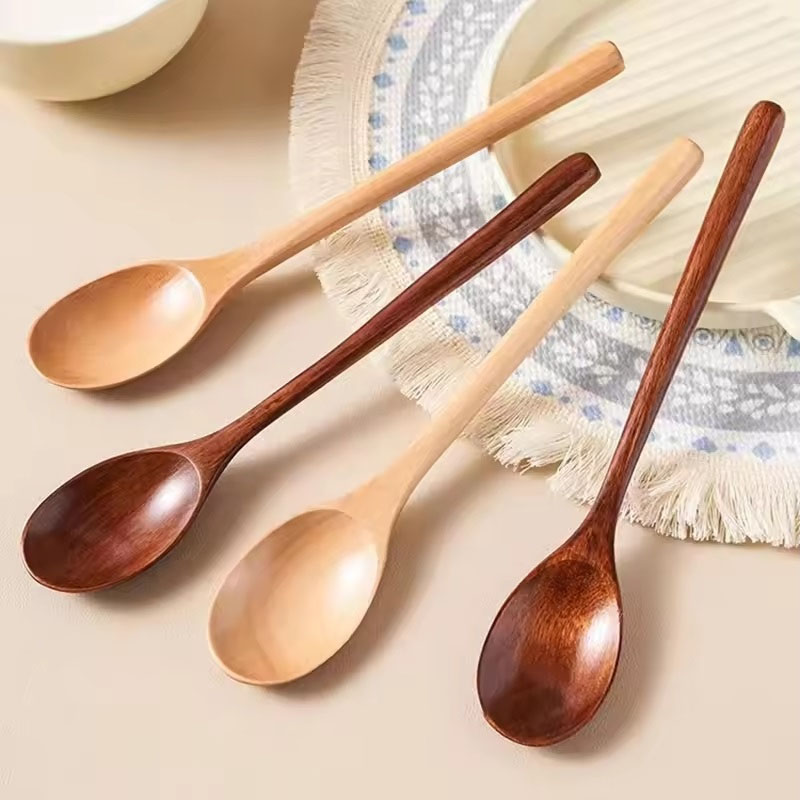 6pcs Wooden Spoon Tableware Ki - Tea Coffee Utensils ulasan dan harga