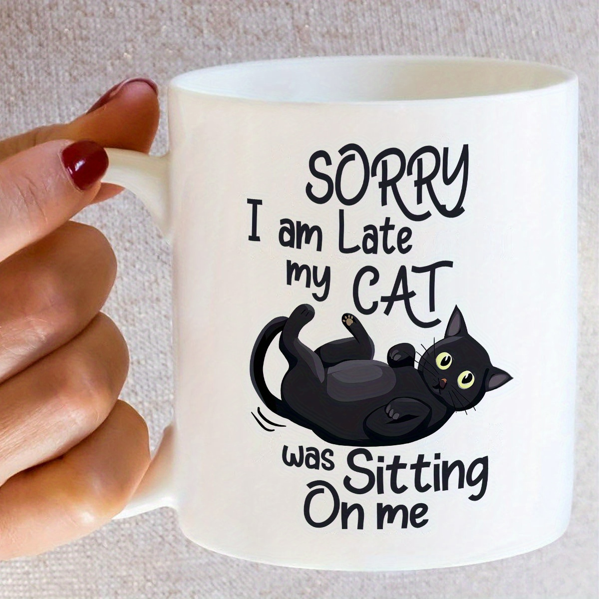 1 Funny Cat Shaped Ceramic Mug - Coffee Tea With Me ulasan dan harga
