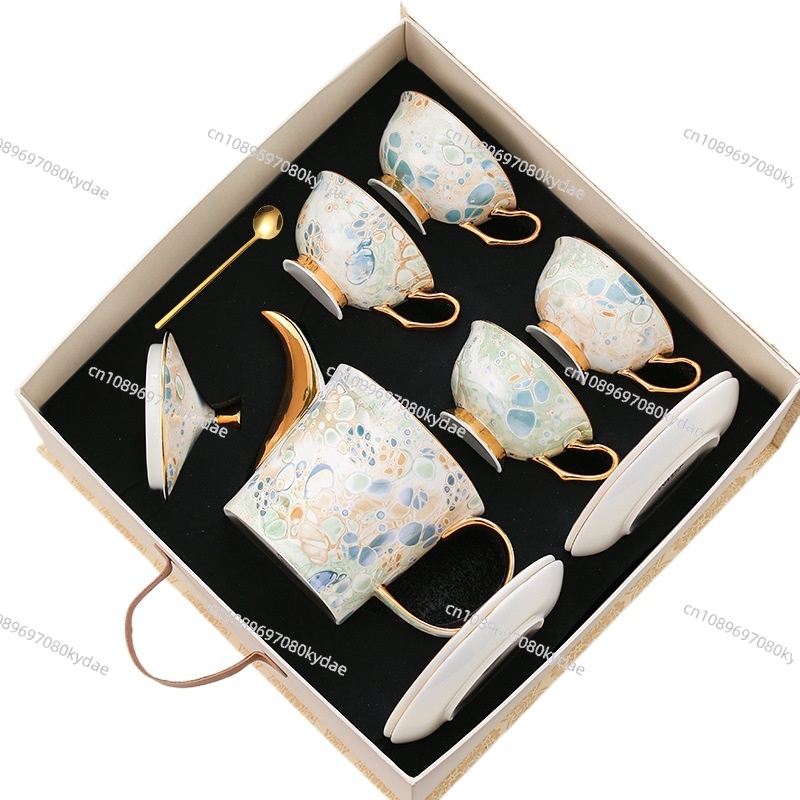 Coffee cup ceramic kettle flow - Coffee Tea Gift Set ulasan dan harga
