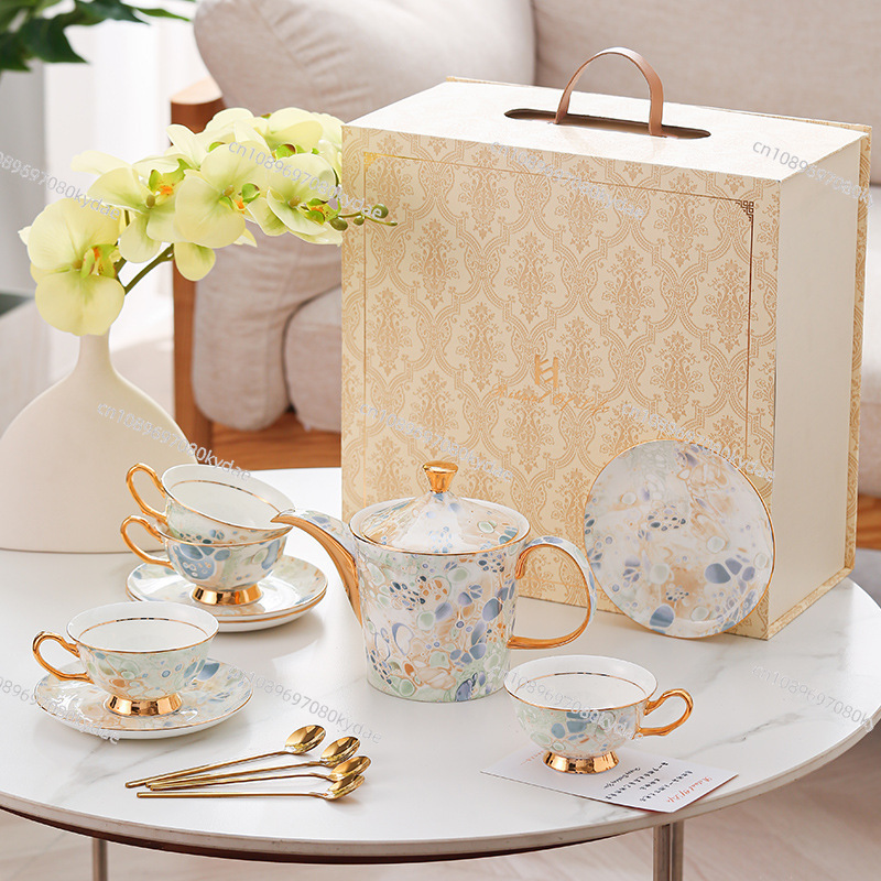 Coffee cup ceramic kettle flow - Coffee Tea Gift Set ulasan dan harga