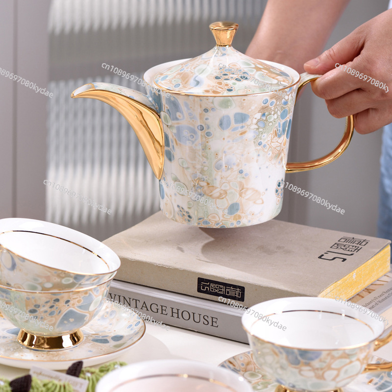 Coffee cup ceramic kettle flow - Coffee Tea Gift Set ulasan dan harga