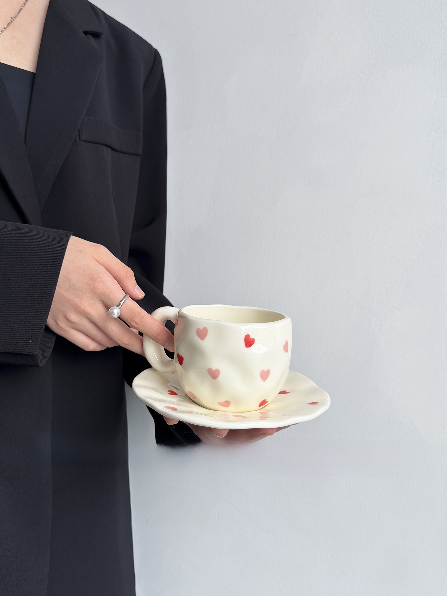 Handmade Orange Coffee Cup And - Coffee Tea Love ulasan dan harga