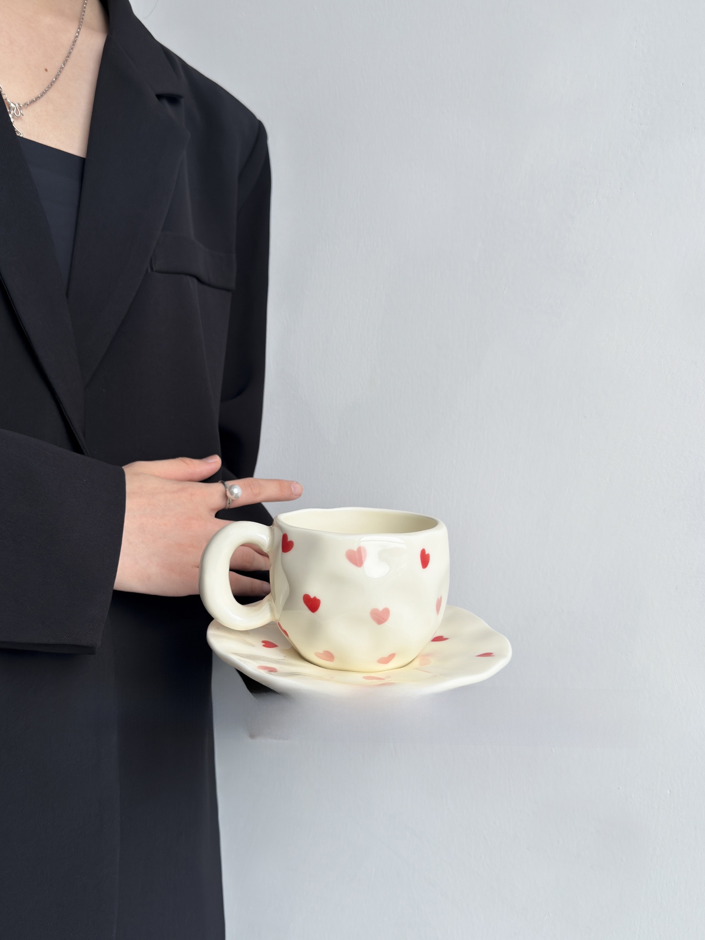 Handmade Orange Coffee Cup And - Coffee Tea Love ulasan dan harga