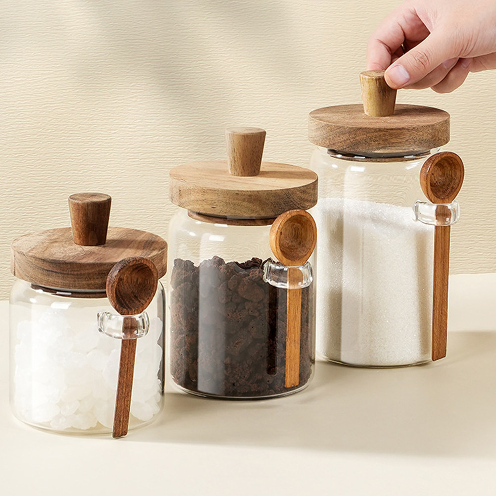 Glass Coffee Bean Storage Jar  - Coffee Tea And Sugar Canisters ulasan dan harga