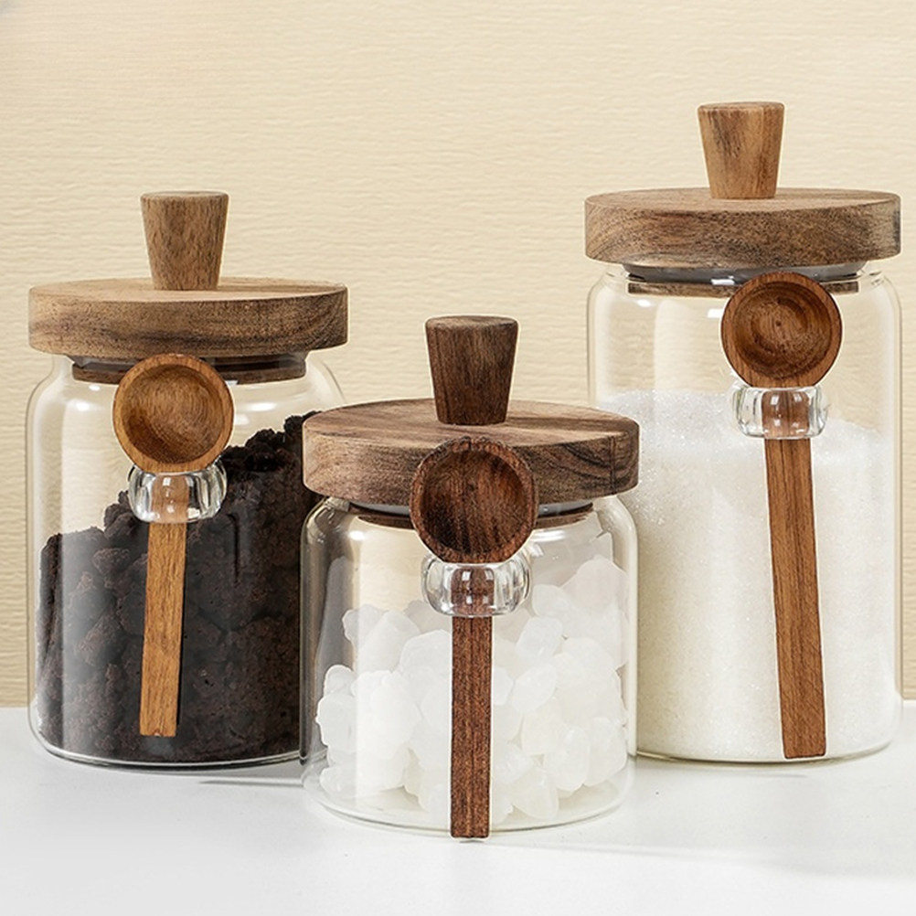 Glass Coffee Bean Storage Jar  - Coffee Tea And Sugar Canisters ulasan dan harga