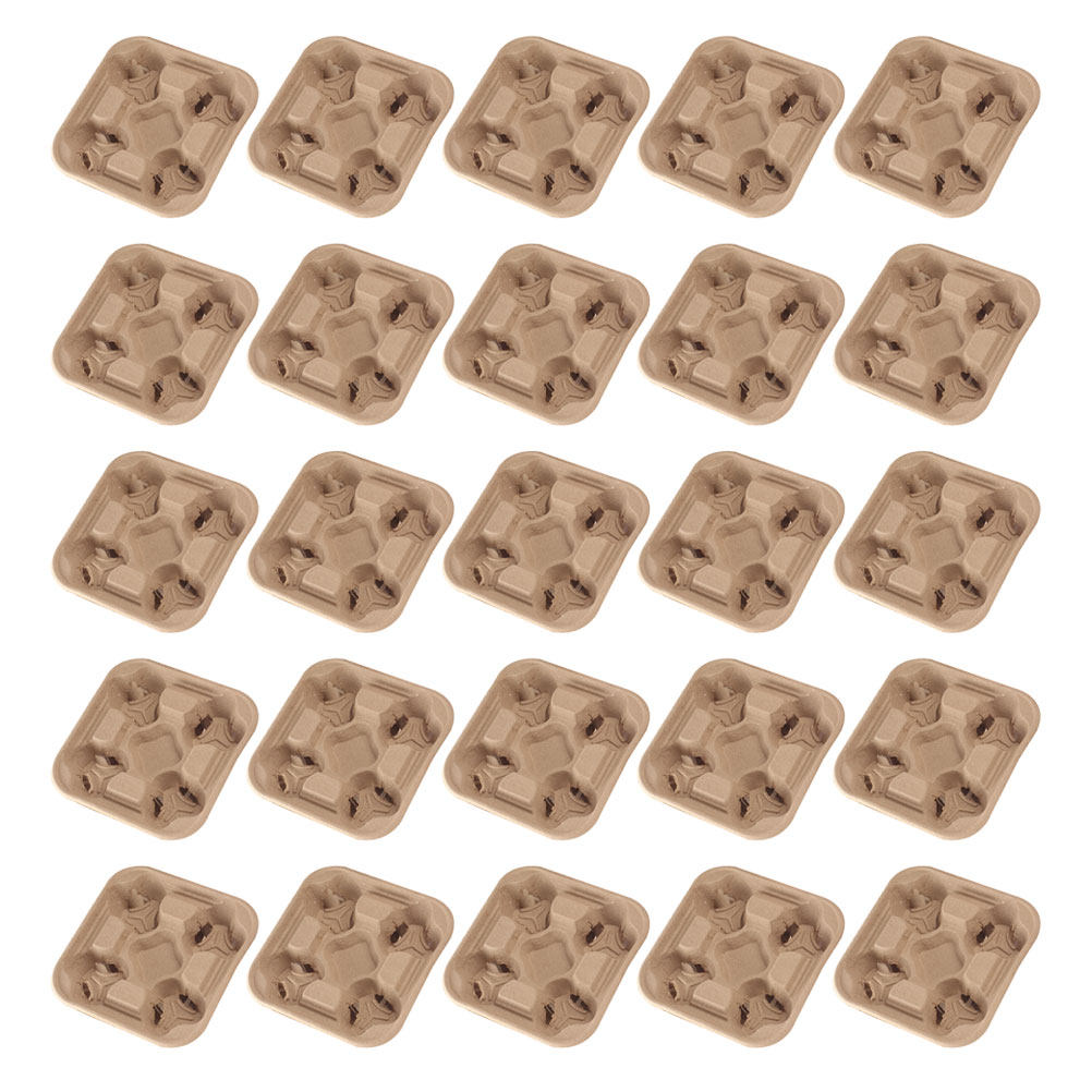 25Pcs Four-Cup Paper Pulp Hold - Coffee Tea Cup ulasan dan harga