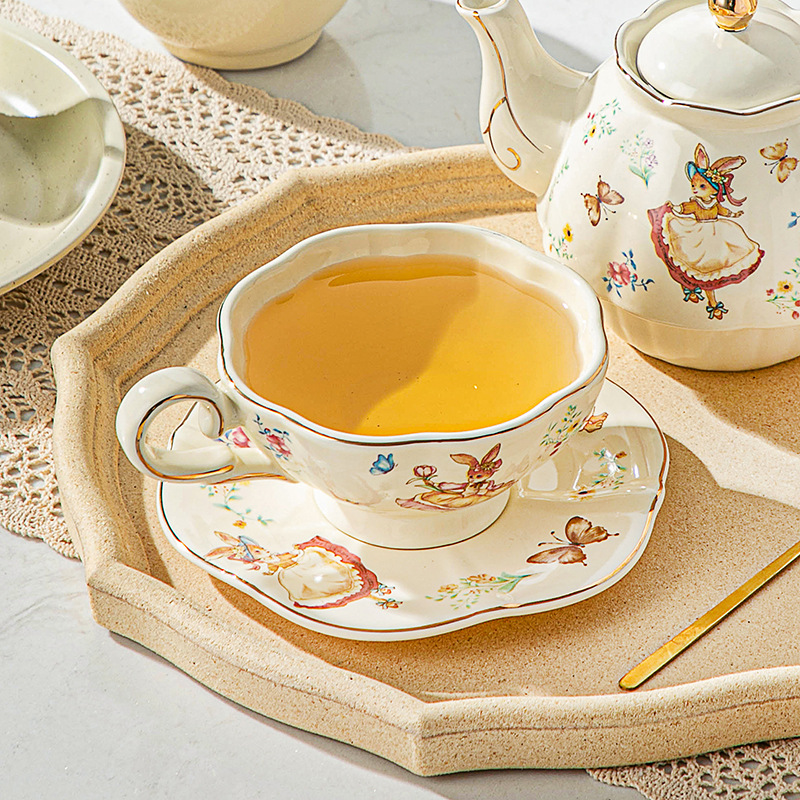 English retro coffee cup and p - Coffee Tea Gift Set ulasan dan harga