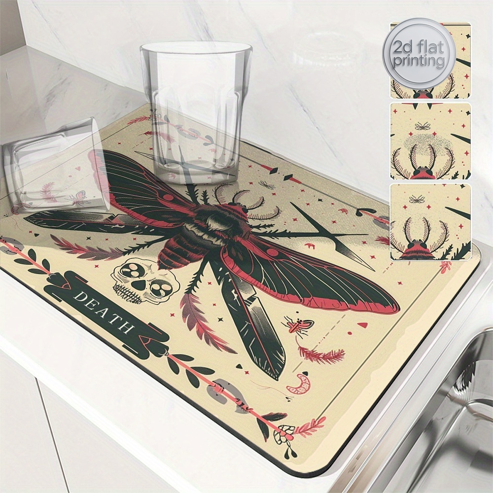 1pc  Card Moth Skull Gothic Ab - Tea Coffee Utensils ulasan dan harga