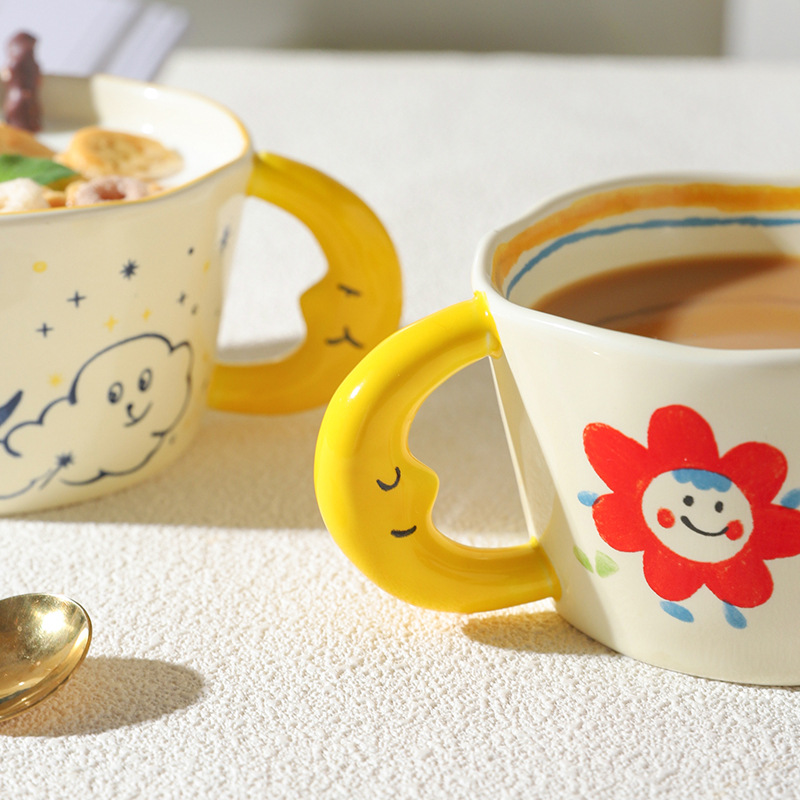 Ceramic Mug Lovely Hand Painte - Coffee Tea Love ulasan dan harga
