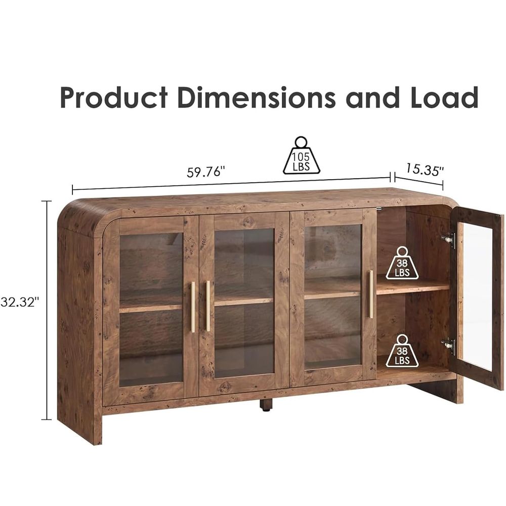 Sideboard Buffet Cabinet with  - Coffee & Tea Ken'S House ulasan dan harga