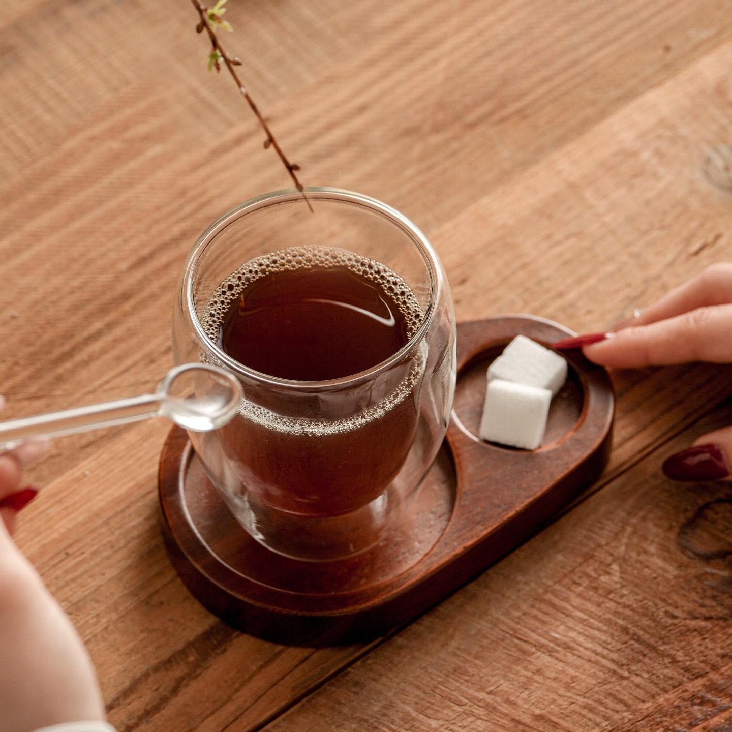 American Double Wall Glass Cof - Coffee Tea Gift Set ulasan dan harga