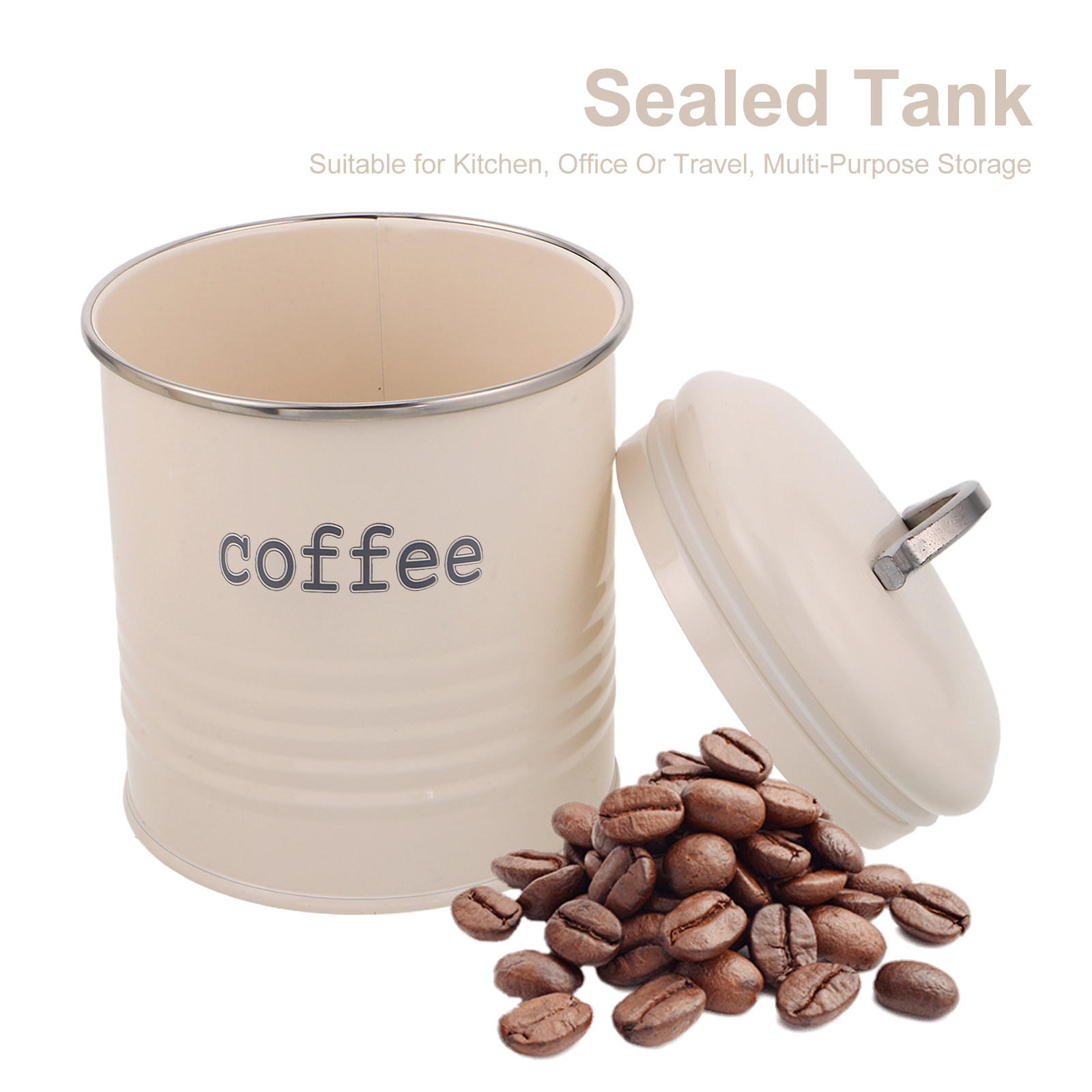 3Pcs Sealed Coffee Bean Contai - Coffee Tea And Sugar Canisters ulasan dan harga