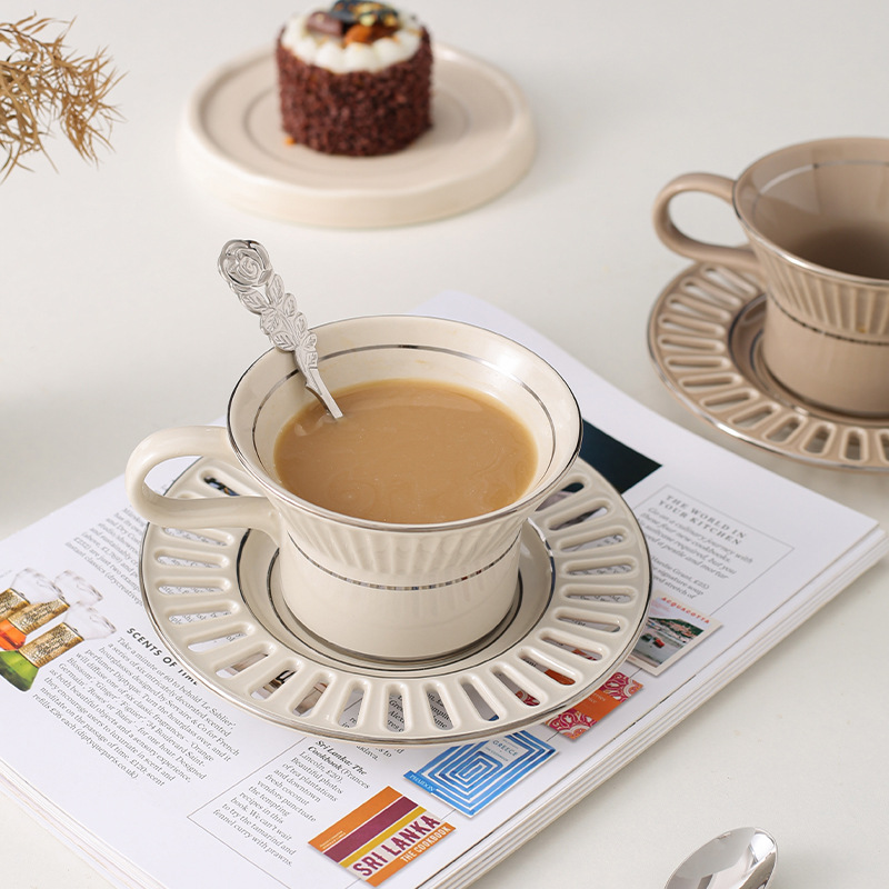 Luxury Ceramic Coffee Cup Dish - Coffee Tea And Sugar Set ulasan dan harga